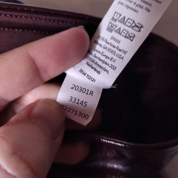 Spanx Faux Leather Leggings Medium Ruby Patent Shiny 20301R - Picture 10 of 16